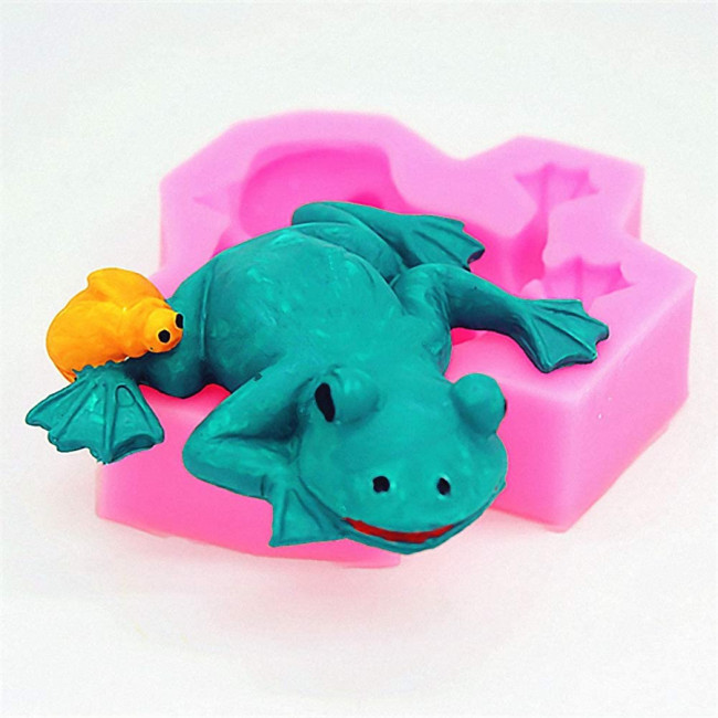 3D Frog Silicone Mold for Chocolate Candy Gum Paste Polymer Clay Resin Kitchen Baking Sugar Craft Cake Cupcake Decorating Tools Mini Soap Wax Crayon Melt Mould