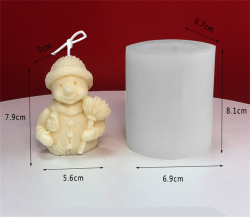 Soap Mold Handcraft DIY 3D Snowman Candle Resin Mould for Handmade Soap