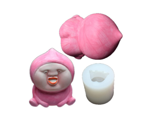 Peach Man Mold Peach Shape Silicone Mold for Resin Weird Peach Soap Mold Cake Decoration Mold Candle Mold Peach Candle Mold Peach Resin Mold Candle Decoration Mold