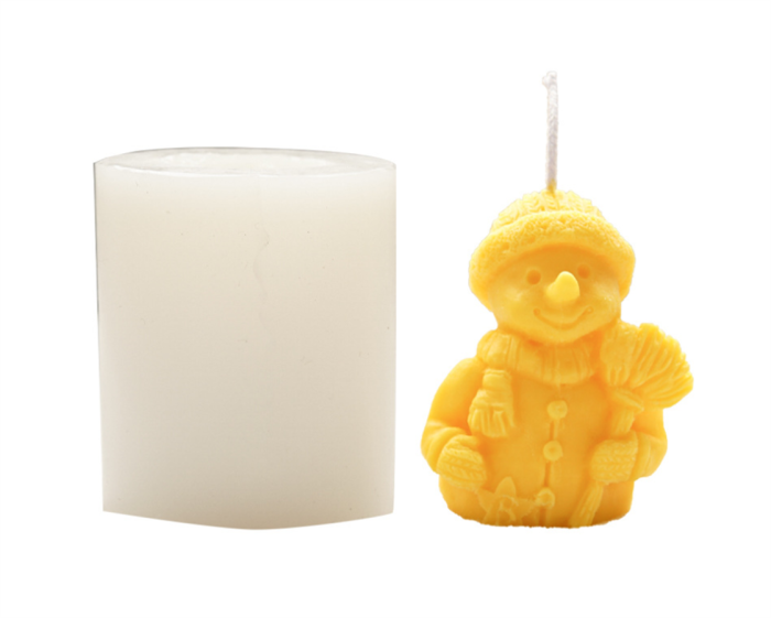 Soap Mold Handcraft DIY 3D Snowman Candle Resin Mould for Handmade Soap