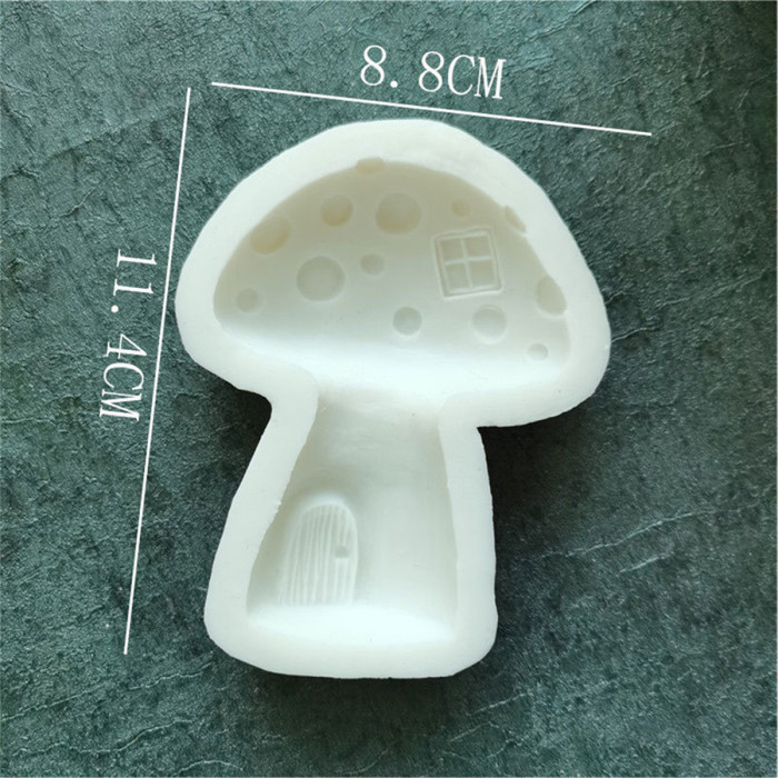 Mushroom Mold Handmade Garden Fairy Themed Party Baking Tool for Chocolate Fondant DIY Craft Mushroom House Decoration Epoxy Resin Mold Ornaments Jewelry Making Tool