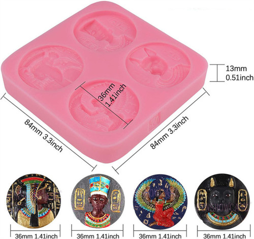 Antique Egypt Coins Inspired Chocolate Candy Silicone Mold for Cake Decorate, Crafting