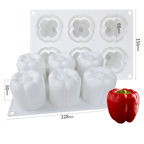 Pepper Shape Silicone Mold, 3D Capsicum Soap Mould, Creative Simulation Pepper Chocolate Moulds, Chili-shaped Fondant Mould for Handmade Aromatherapy Candles Ornaments Bath Bomb Crafts