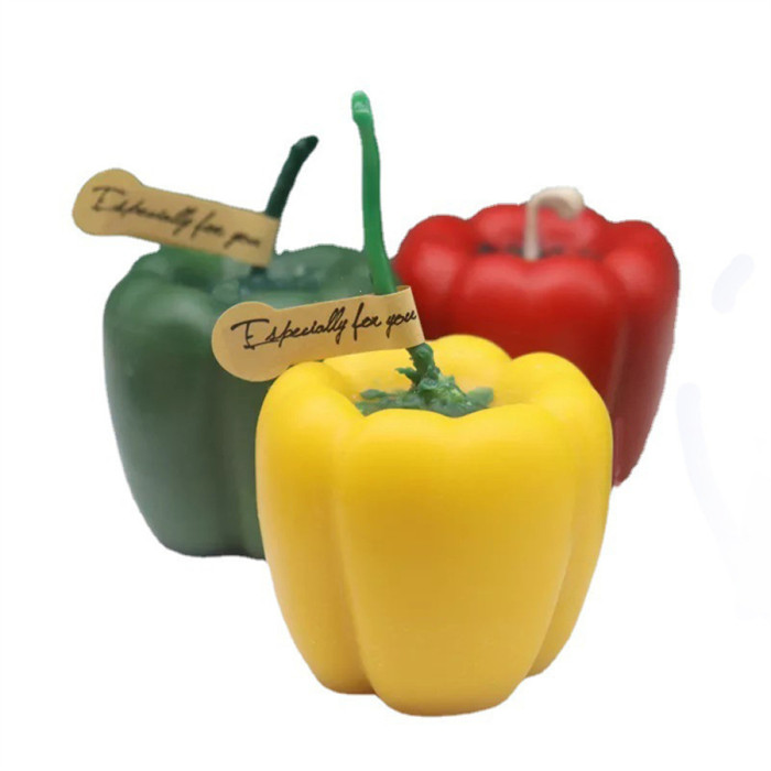 Pepper Shape Silicone Mold, 3D Capsicum Soap Mould, Creative Simulation Pepper Chocolate Moulds, Chili-shaped Fondant Mould for Handmade Aromatherapy Candles Ornaments Bath Bomb Crafts