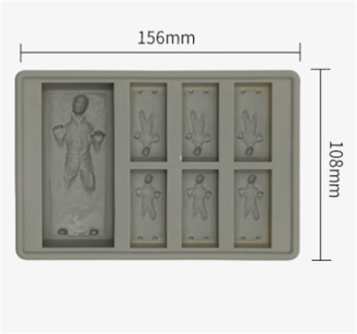 Silicone Cupcake Molds Set Nonstick Star Wars Shape Ice Cube Tray Chocolate Candy Moulds