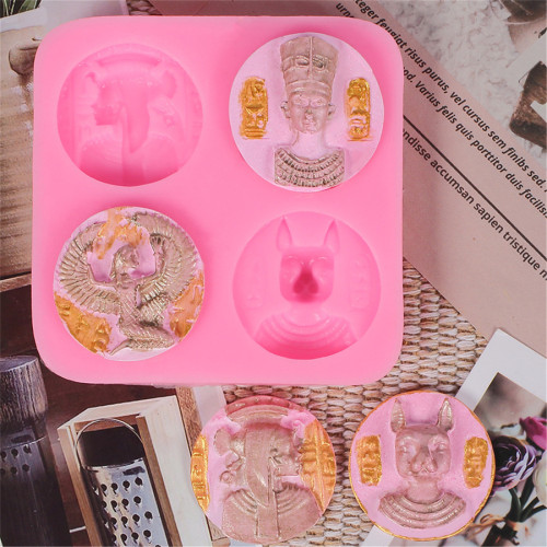 Antique Egypt Coins Inspired Chocolate Candy Silicone Mold for Cake Decorate, Crafting