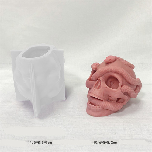 Silicone Molds for Resin, 3D Skeleton Skull Decor Epoxy Resin Mold Silicone for Candle Making, Home Decor, Holiday Decoration, DIY Resin Casting Art Crafts(Random color)