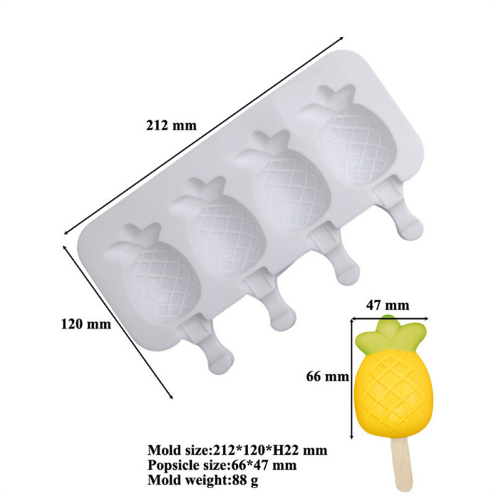 Popsicle Mold Popsicle Tray, Silicone Ice Cube Ice Pop Mold Ice Cream  Popsicle Frozen Pop Tray Mousse Cake Mold For Ice Candy Lolly Pops, Juice & Fruit Smoothies