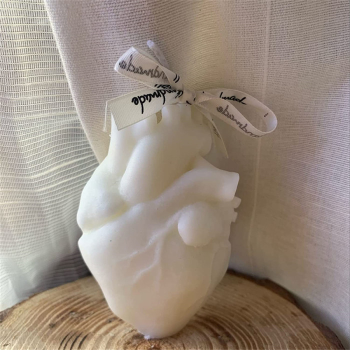 3D Heart Candle Molds Soap Molds Halloween Human Organs Heart Chocolate Cake Baking Moulds Fondant Cake Molds