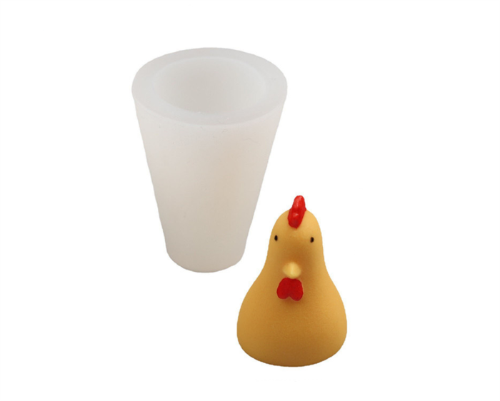 Animal Candle Resin Molds 3D Chicken Resin Casting Molds Reusable Epoxy Resin Silicone Mold Resin Crafts DIY Tool for Handmade Soap Table Decor Birthday Holiday Gifts