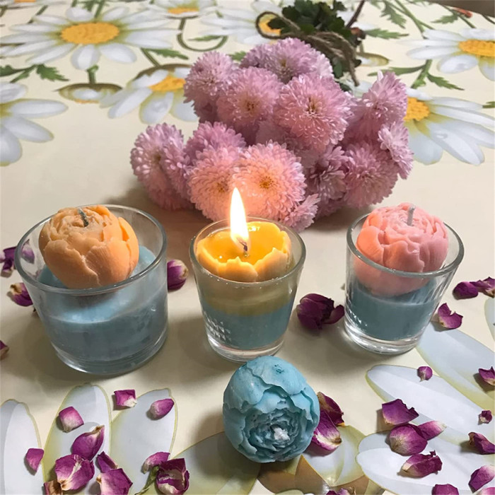 Flower Silicone Candle Molds Soap Molds Fondant Chocolate Cake Candy Moulds Resin Clay Baking Pastry Tools