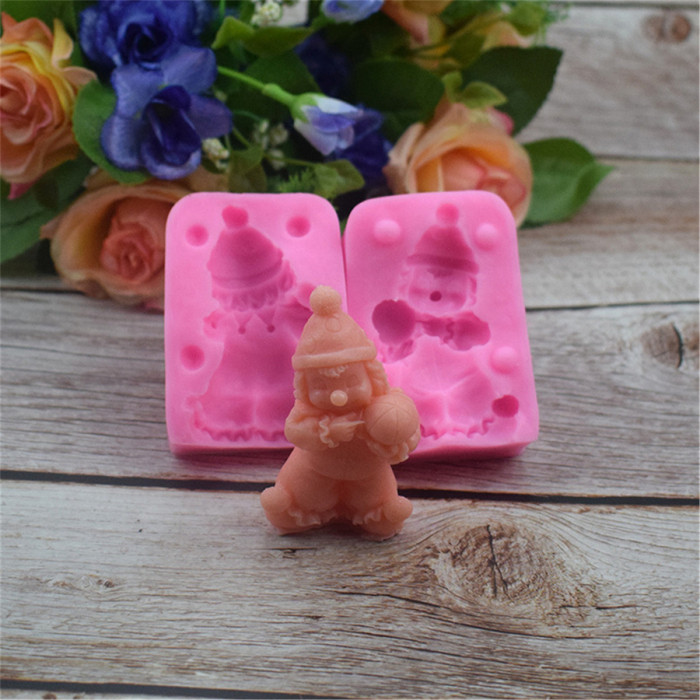 3D Clown Chocolate Fondant Silicone Molds for DIY Cake Fondant Biscuit Cookies Soap Sugar Pudding Chocolate Hard Candies Dessert Candle Decor