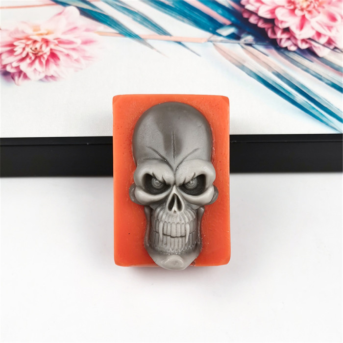 DIY skull cold soap mold Halloween mousse cake mold manual soap silicone mold
