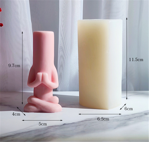 Human figure meditation column candle silicone mold homemade aromatherapy mold handmade gift