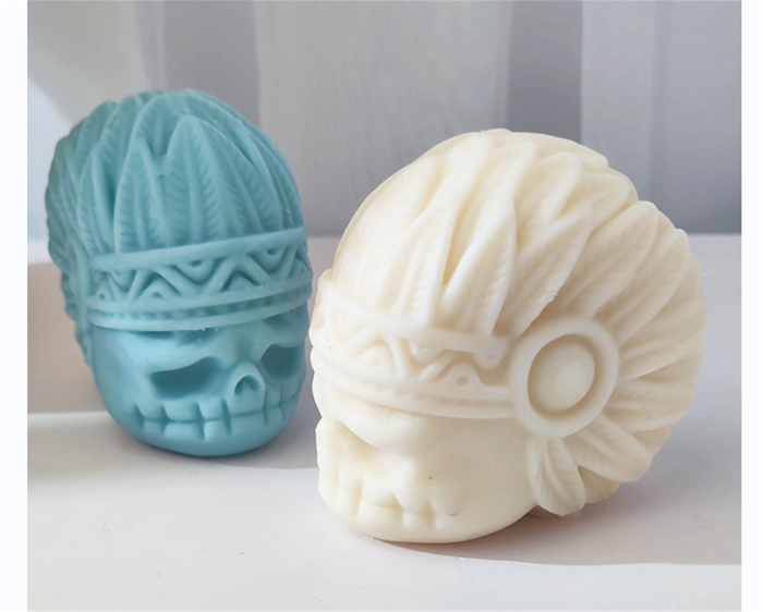 Indian style skull Candle Mold Halloween candle DIY ice lattice aromatherapy plaster mold