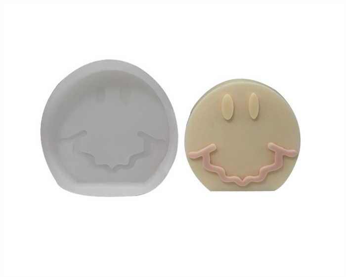 Smiling face candle silicone mold DIY manual soap aromatherapy gypsum ice cream cake baking mold