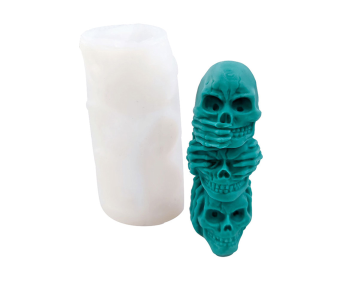 3D Skeleton Candle Molds, Resin Molds Silicone, Skull Candle Mold Set for DIY Candle Making, Chocolate, Soap, Candy, Handmade Art Crafts