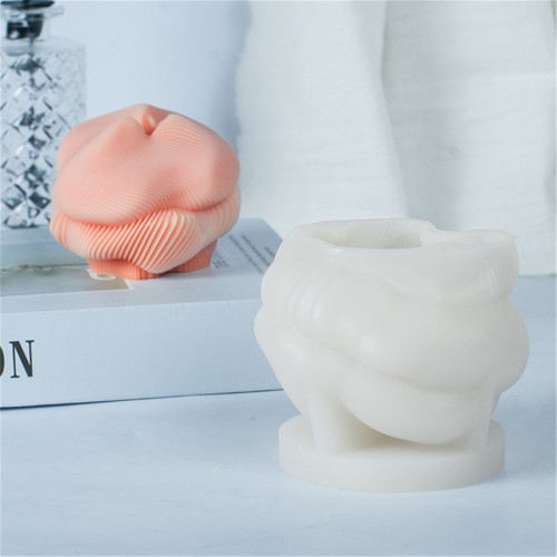Thinking about vortex aromatherapy candle silicone mold geometric abstract resin mold DIY gypsum decoration soap mold
