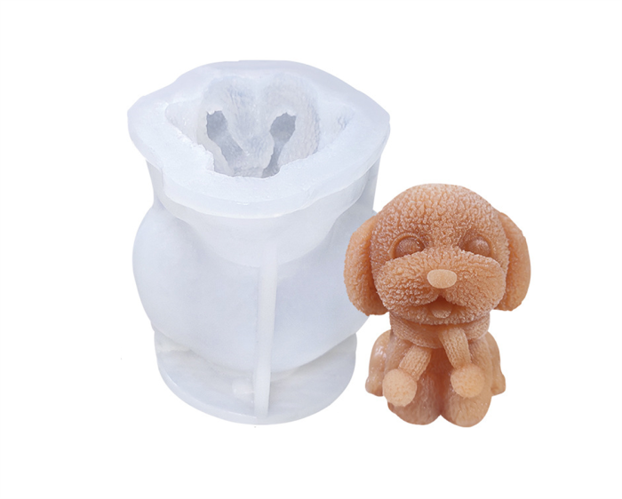 3D Teddy dog silicone mold, Silicone Ice Cube Tray Mold for Scotch, coffee, Drink, and Juice, Candy Gummy Fondant Chocolate Soap Candle Mold