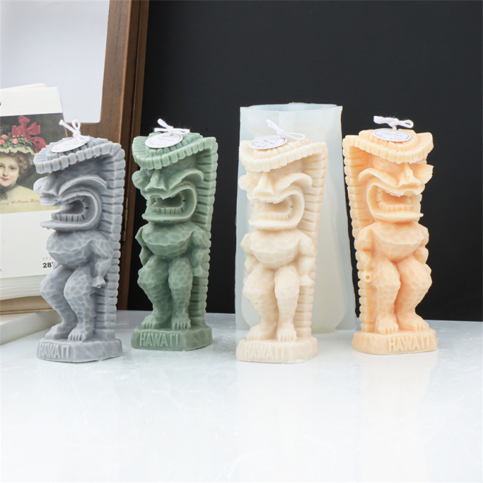 Cultural sculpture Candle Mold  totem silica gel mold gypsum sugar turning mold DIY silica gel soap mold