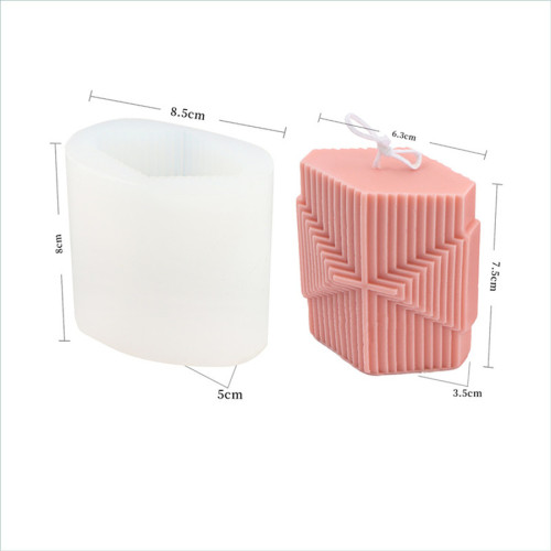 Vertical stripe diamond column candle mould DIY silicone soap mould
