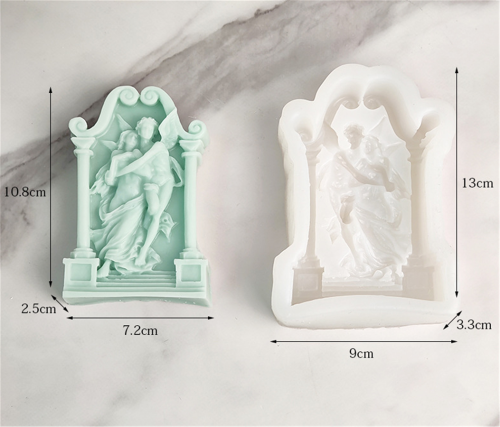 Arch Angel, love messenger, incense candle, silicone mold, DIY gypsum, dripping glue, decorative ornament mold