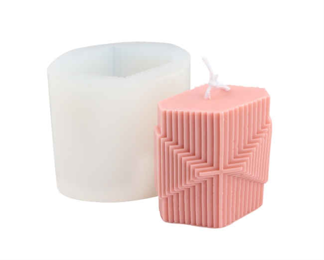 Vertical stripe diamond column candle mould DIY silicone soap mould