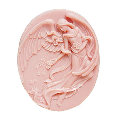 Angel Girl Silicone Mold 3D Flower Fairy Soap Molds for Handmade Soap DIY Cake Baking Mold