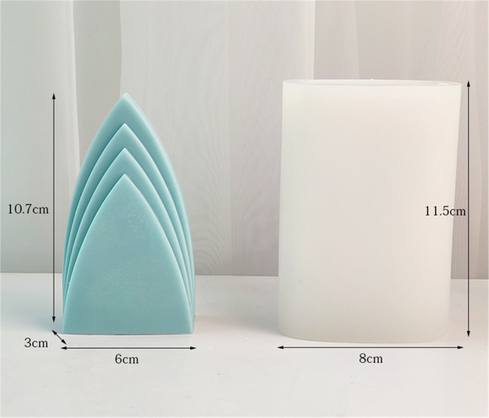 Geometric abstract mountain Shaped Candle Mold self-made cement household decoration DIY diffuser mold