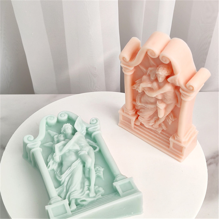 Arch Angel, love messenger, incense candle, silicone mold, DIY gypsum, dripping glue, decorative ornament mold