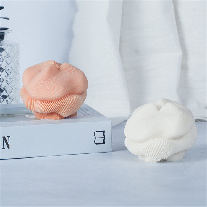 Thinking about vortex aromatherapy candle silicone mold geometric abstract resin mold DIY gypsum decoration soap mold