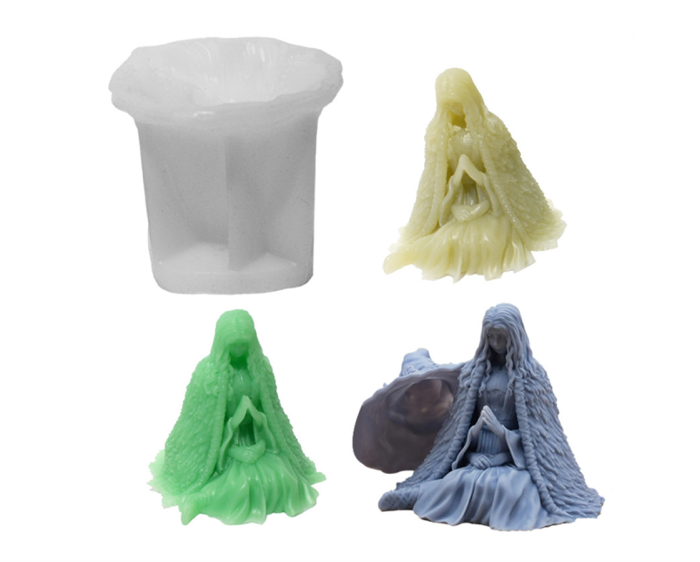 Halloween candle witch silicone mold DIY decoration plaster Easter fragrance mold