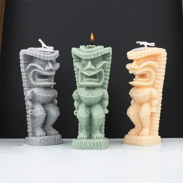 Cultural sculpture Candle Mold  totem silica gel mold gypsum sugar turning mold DIY silica gel soap mold