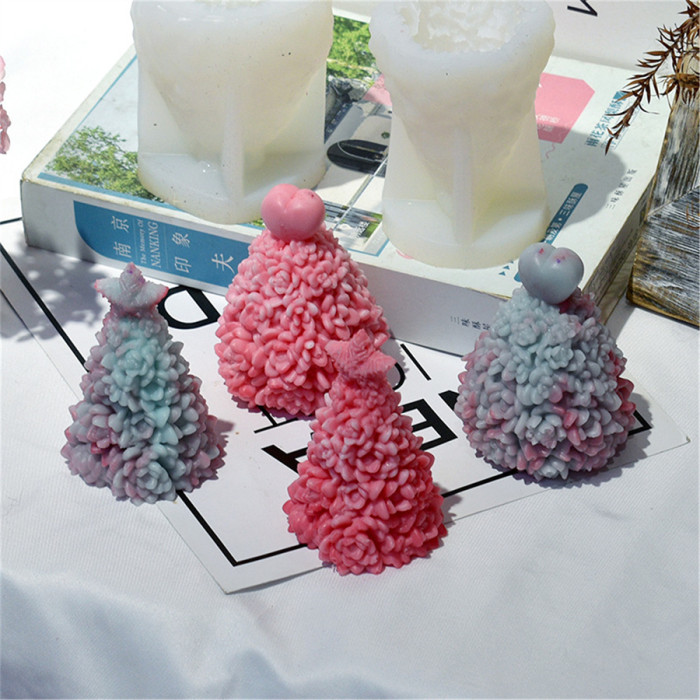 Christmas Tree 3D Silicone Candle Resin Mold, Mould for DIY Aromatherapy Wax Candle Soap Concrete Clay Craft Cake Home Party Decor