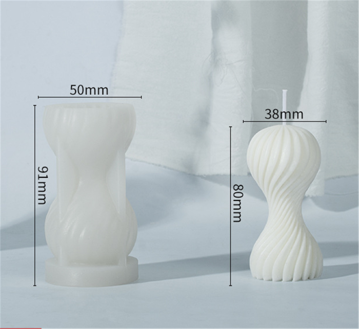 Round wave incense candle silicone mold DIY spiral manual soap gypsum decoration mold