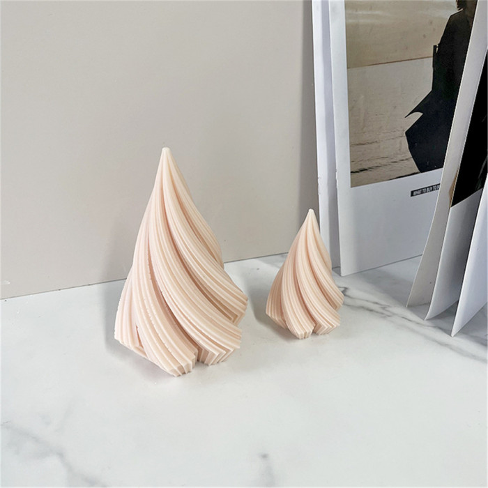 Geometric cone ice cream shape candle silicone mold cake decoration flip sugar mold DIY baking kitchen mold