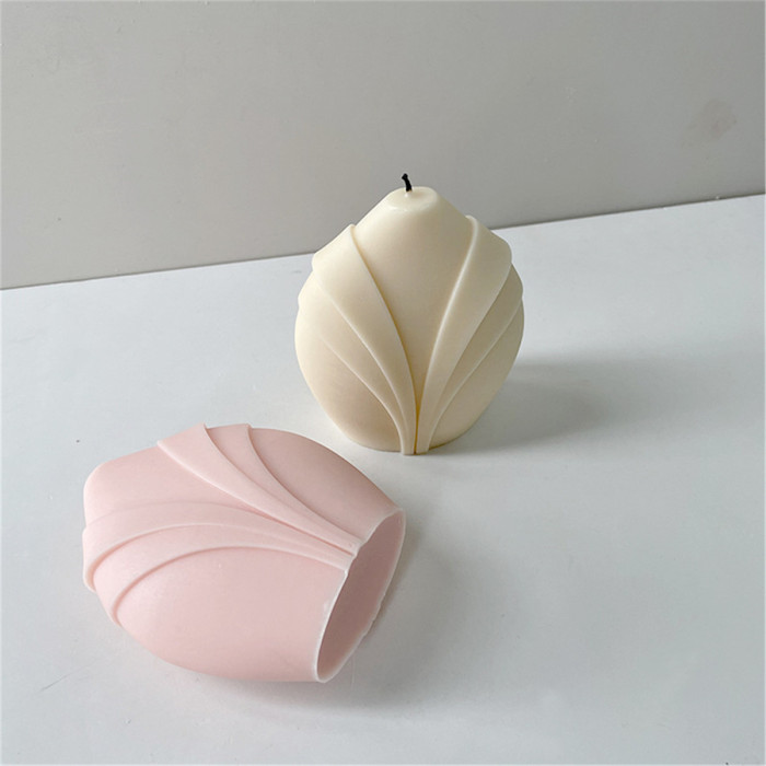 Geometric abstract dress aromatherapy candle silicone mold DIY manual soap gypsum diffuser silicone mold