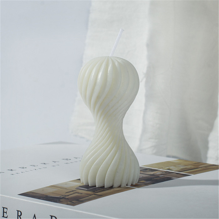 Round wave incense candle silicone mold DIY spiral manual soap gypsum decoration mold