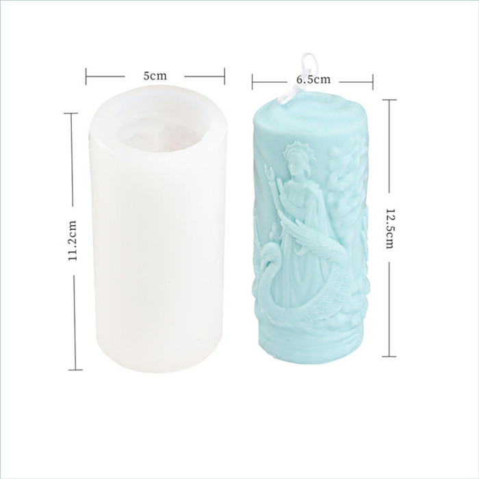 Figure relief incense candle mold DIY relief goddess column silicone Candle Mold
