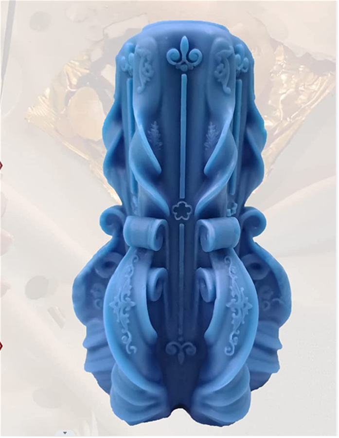 Curved Candle Molds for Candle Making,  3D Silicone Resin Epoxy Mould DIY Soaps Casting Aromatherapy Wax Flower Candles for Party Home Eve Dinner Shower Decoration Ornament Accessory