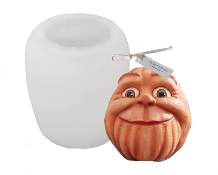 Pumpkin Candle Making Molds, Soap Making Molds, 3D Rubber Silicone Candle Epoxy Resin Soap Mold, DIY Moulds for Making Aromatherapy Candles for Fall Harvest Thanksgiving Party Halloween