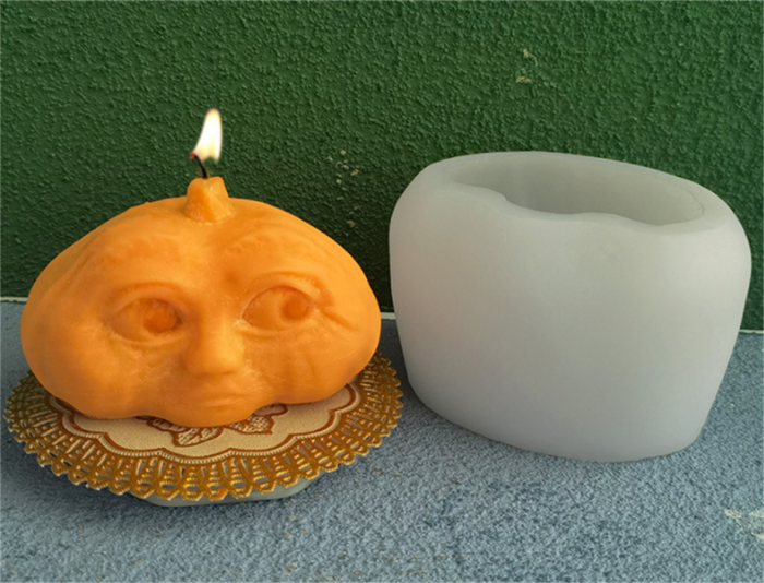 Pumpkin Candle Making Molds, Soap Making Molds, 3D Rubber Silicone Candle Epoxy Resin Soap Mold, DIY Moulds for Making Aromatherapy Candles for Fall Harvest Thanksgiving Party Halloween