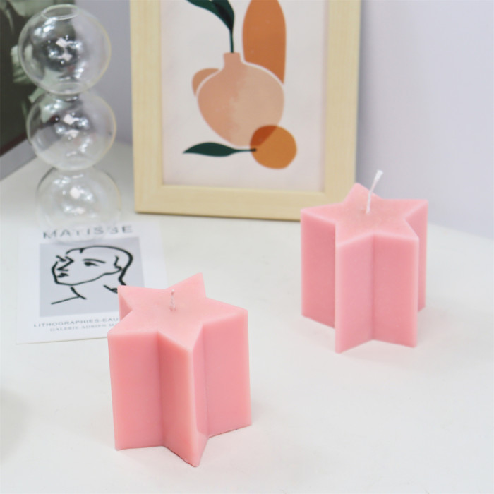 Five pointed star Candle Mold easy to demould Candle Mold DIY Pillar Candle Moulds Candle Soap Making Mould Scented Candle Craft Tool