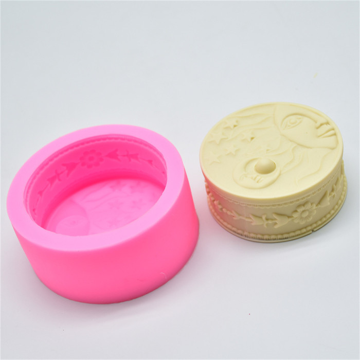 Sun Moon and Stars Soap Mold - Sun Moon Face Soap Silicone Mould for Handmade Lotion Bar, Bath Bomb, Plaster of Paris, Resin