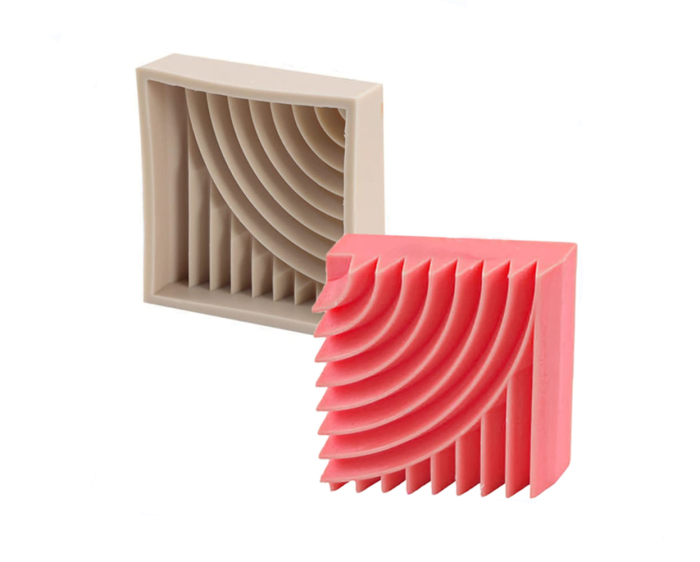Geometric Shape Silicone Mold, Abstract Square Candle Mold, Stripe Wave Soap Mould, Ripple Cube Plaster Epoxy Resin Ornament Making for Handmade Soap Lotion Bar Bath Bomb Clay Home Decorations
