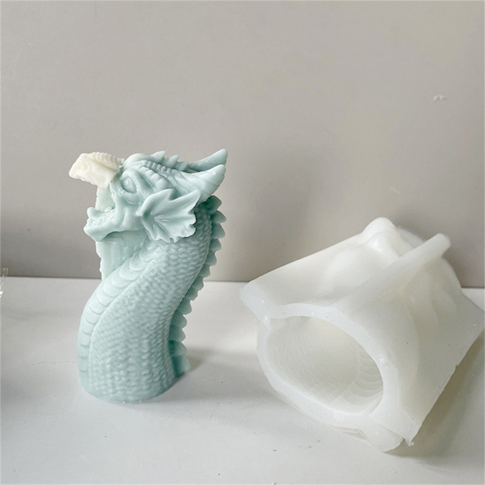 Dragon Head Silicone Candle Mold Soap Mold Fondant Chocolate Cake Candy Mould Epoxy Resin ,DIY Wax ,Polymer Clay