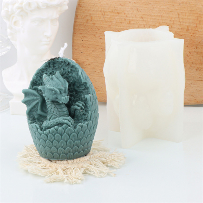 Broken Shell Dinosaur Egg Silicone Candle Soap Mold Fondant Chocolate Candy Mould Cake Decorating Tool Epoxy Resin Plaster Polymer Clay Mould