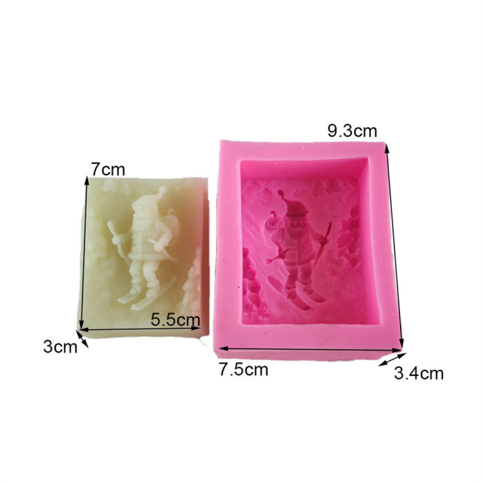 Silicone Christmas Theme, Santa Claus Craft Art Silicone Soap Mold Craft Molds, DIY Craft Art Handmade Soap Making Molds