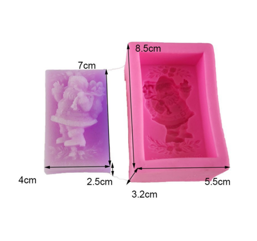 Santa Claus cake decoration mold 3D baking sugar mold soap mold DIY Handmade Soap Gifts
