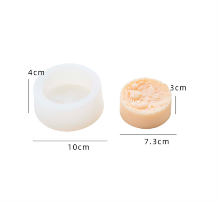 Tulip Flower Handmade Soap Mold Tulip Silicone Mold for Resin Candle Mold Tulip Flower Cake Decoration Mold Round Shape Soap Mold Tulip Resin Mold